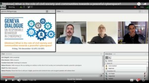 Webinar on the role of civil society and communities towards a peaceful cyberspace